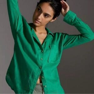 Maeve Kelly Green Casual Button Down Shirt